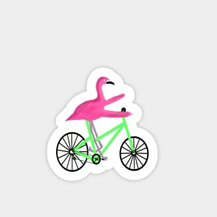 Flamingo On A Bicycle Sticker